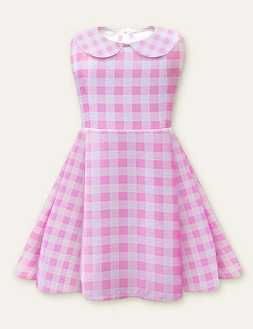 Cute Princess Plaid Printed Dress