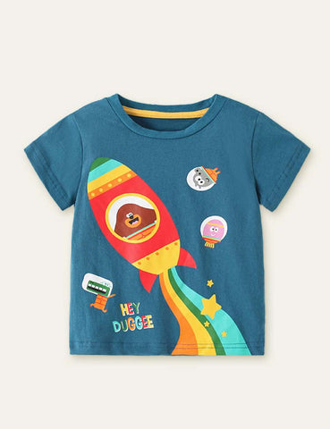 Rocket Rainbow Printed T-shirt