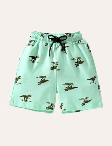 Dinosaur Printed Shorts