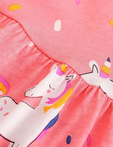 Unicorn Printed Dress - CCMOM