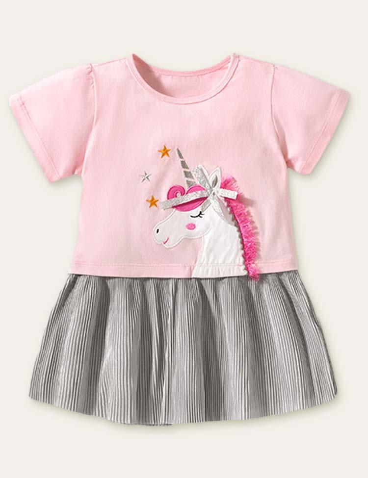 Unicorn Appliqué Dress - CCMOM