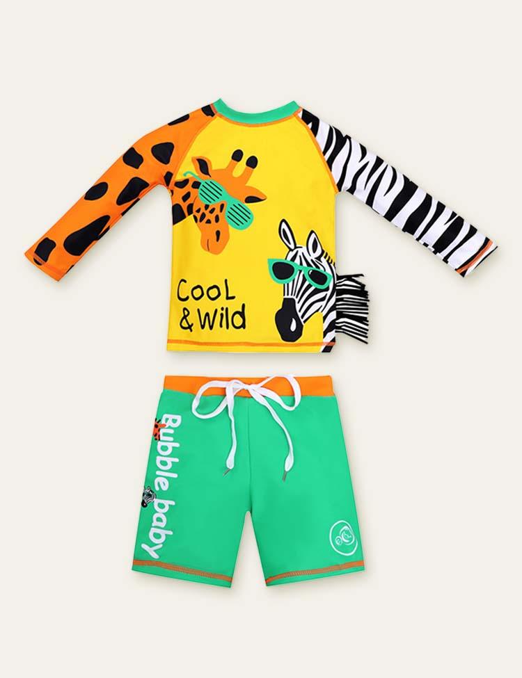 Animal Long Sleeve Swim Suit + Cap - CCMOM