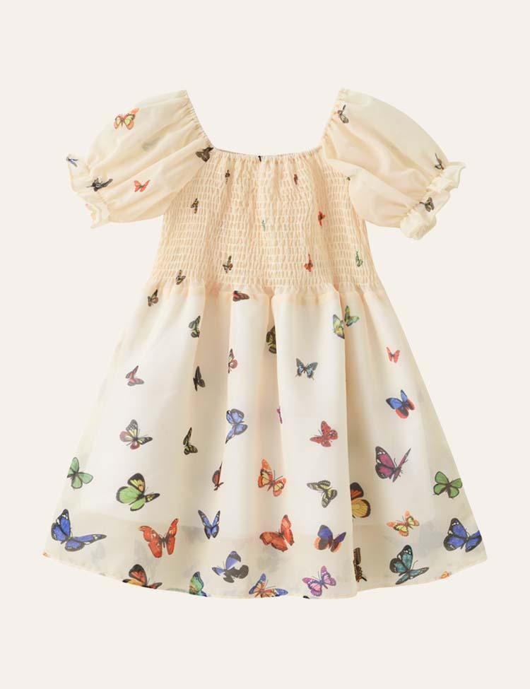 Full Print Butterfly Dress - CCMOM