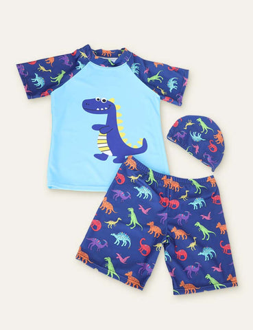 Dinosaur Swim Suit + Cap