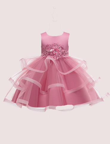 Mesh Appliqué Tutu Dress