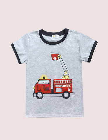 Firetruck Printed Two-Piece Suit