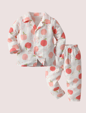 Cartoon Full Print Pajamas Suit