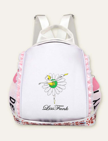 Ballet Girl Printed Dance Schoolbag Backpack