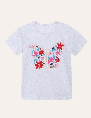 Butterfly Print T-shirt - CCMOM