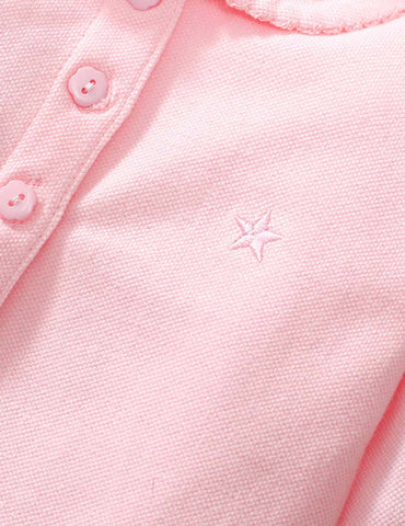 Star Embroidered Polo Long-Sleeved T-shirt