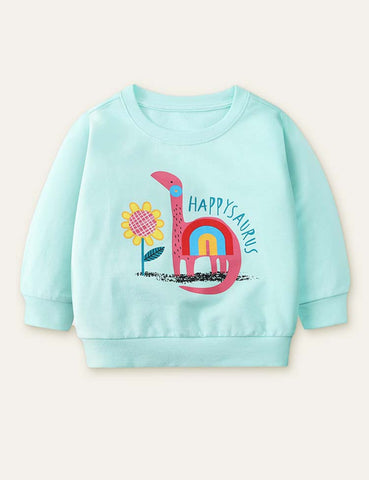 Rainbow Sunflower Printed Sweatshirt