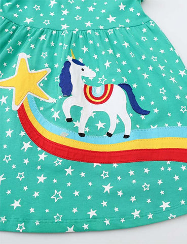 Unicorn Appliqué Dress - CCMOM