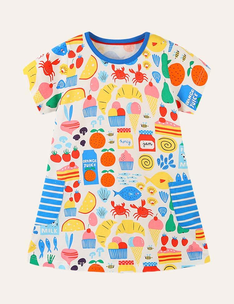 Cartoon Printed Dress - CCMOM