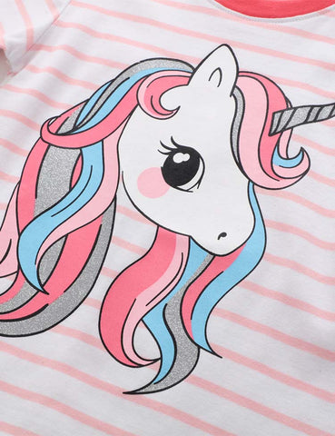 Unicorn Striped Short Sleeve