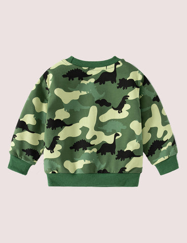 Dinosaur Full-Printed Sweartshirt