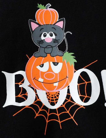 Halloween Cute Bat Pumpkin Printed Romper