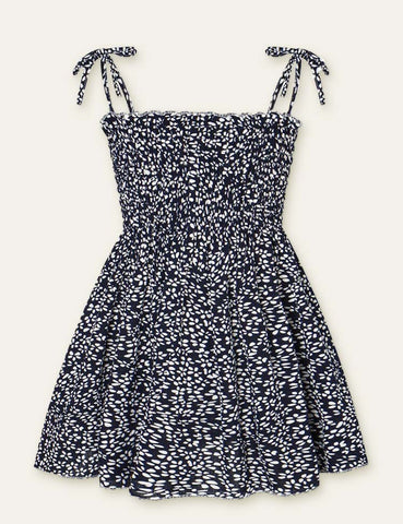 Floral Full Printed High Waist Spaghetti Strap Dress