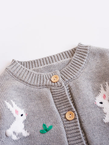 Bunny Crew Neck Cardigan