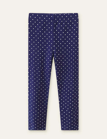 Toddler Solid Color Polka Dot Print Leggings