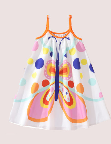 Butterfly Printed Princess Dress