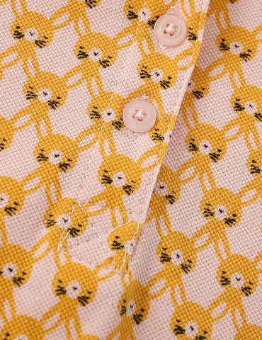 Rabbit Printed Polo Dress