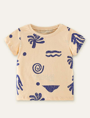 Coconut Tree Printed Holiday T-shirt