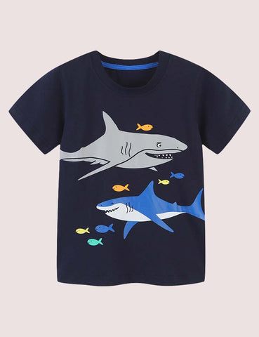 Shark Print T-shirt