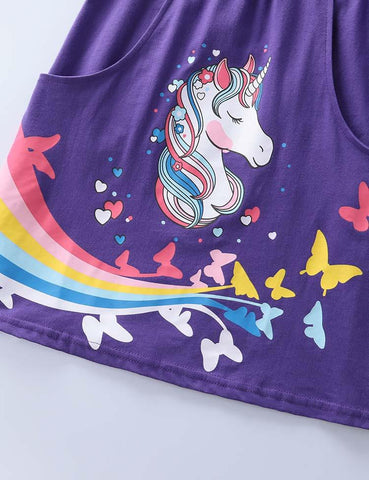 Unicorn Butterfly Rainbow Dress - CCMOM