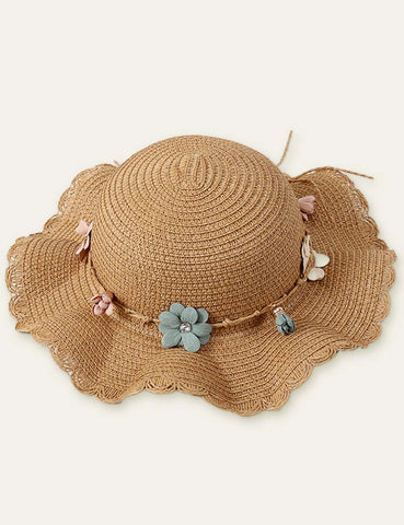 Flower Sunshade Seaside Straw Hat