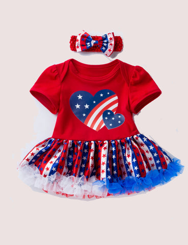 Independence Day Mesh Princess Dress