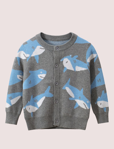 Full Printed Shark Cardigan