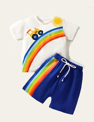 Rainbow Short Sleeve Suit