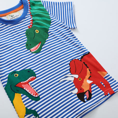 Dinosaur Printed Short-Sleeved T-shirt