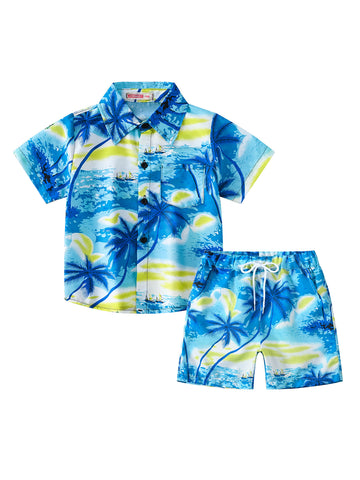 Printed Short Sleeve Suit