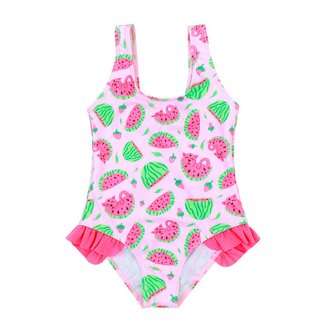 Watermelon Ruffled Swimsuit