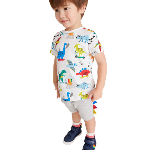 Dinosaur Printed Short-Sleeved T-shirt