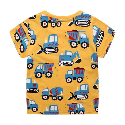 Excavator Printed Short-Sleeved T-shirt