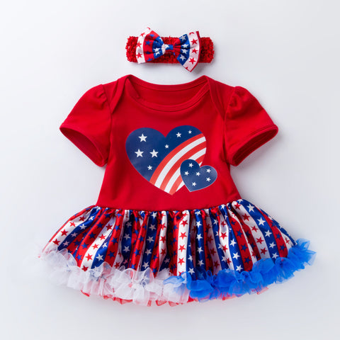 Independence Day Mesh Princess Dress