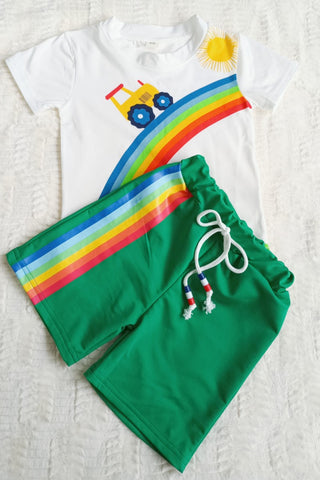 Rainbow Short Sleeve Suit