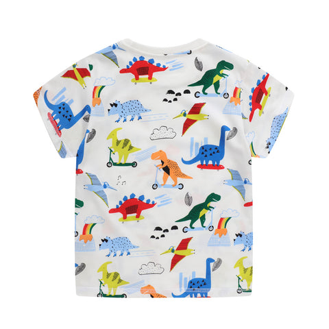 Dinosaur Printed Short-Sleeved T-shirt