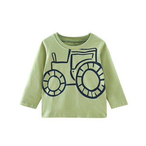 Forklift Printed Long-Sleeved T-shirt