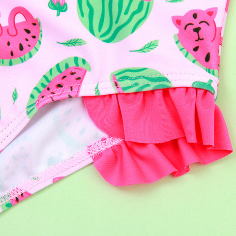 Watermelon Ruffled Swimsuit