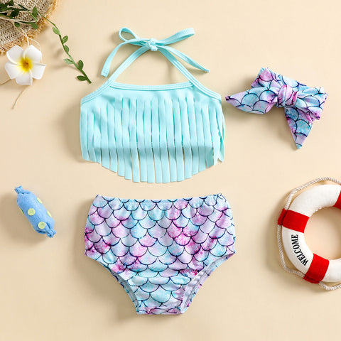 Mermaid Tassel Split Swimsuit