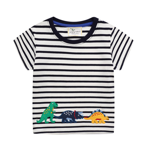 Dinosaur Embroidered Short-Sleeved T-shirt