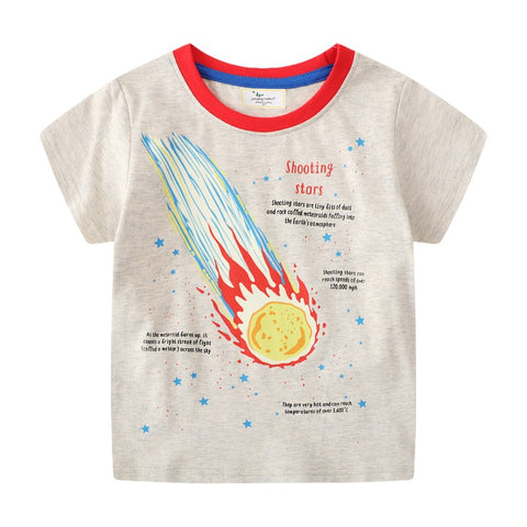 Luminous Star Print Short-Sleeved T-shirt