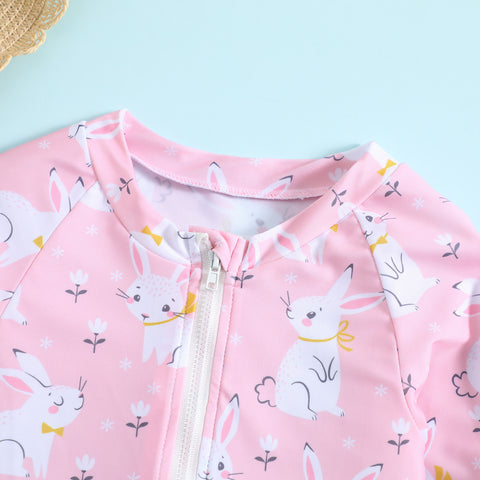 Cute Rabbit Print Swimsuit