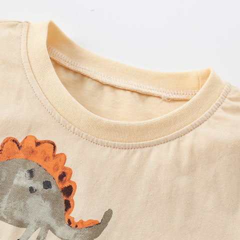 Dinosaur Printed Short-Sleeved T-shirt