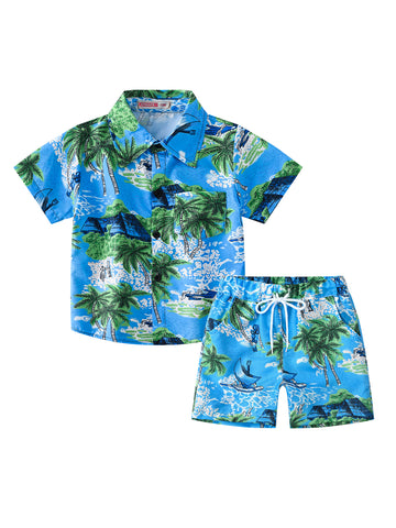 Printed Short Sleeve Suit