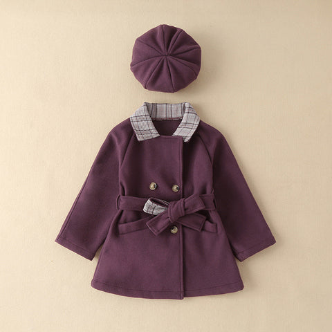 Hat Woolen Coat Suit