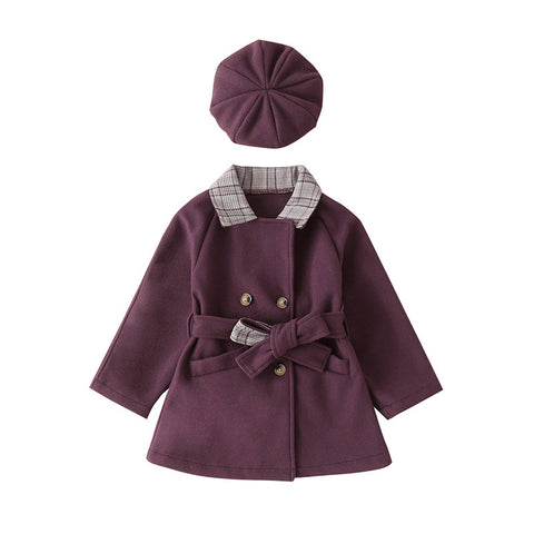 Hat Woolen Coat Suit